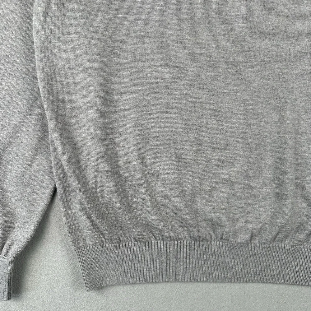 Fairway‎ & Greene 1/4 Zip Sweater Men's Large Gray Baruffa Merino Wool Pullover
